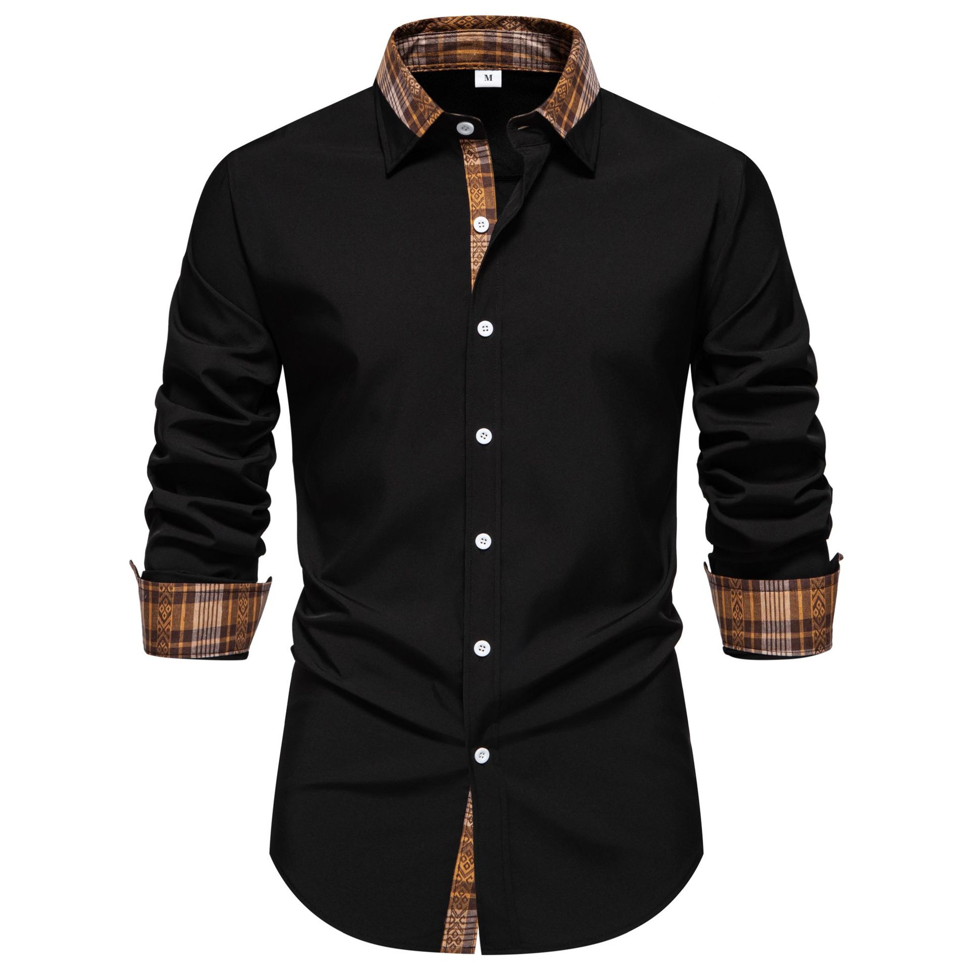 Men's Plus Size Plaid Collar Button Down Shirt