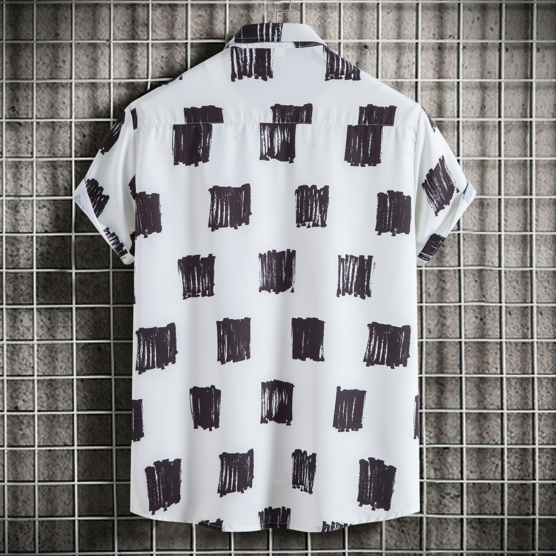 Men's Plus Size Casual Printed Short Sleeve Shirt
