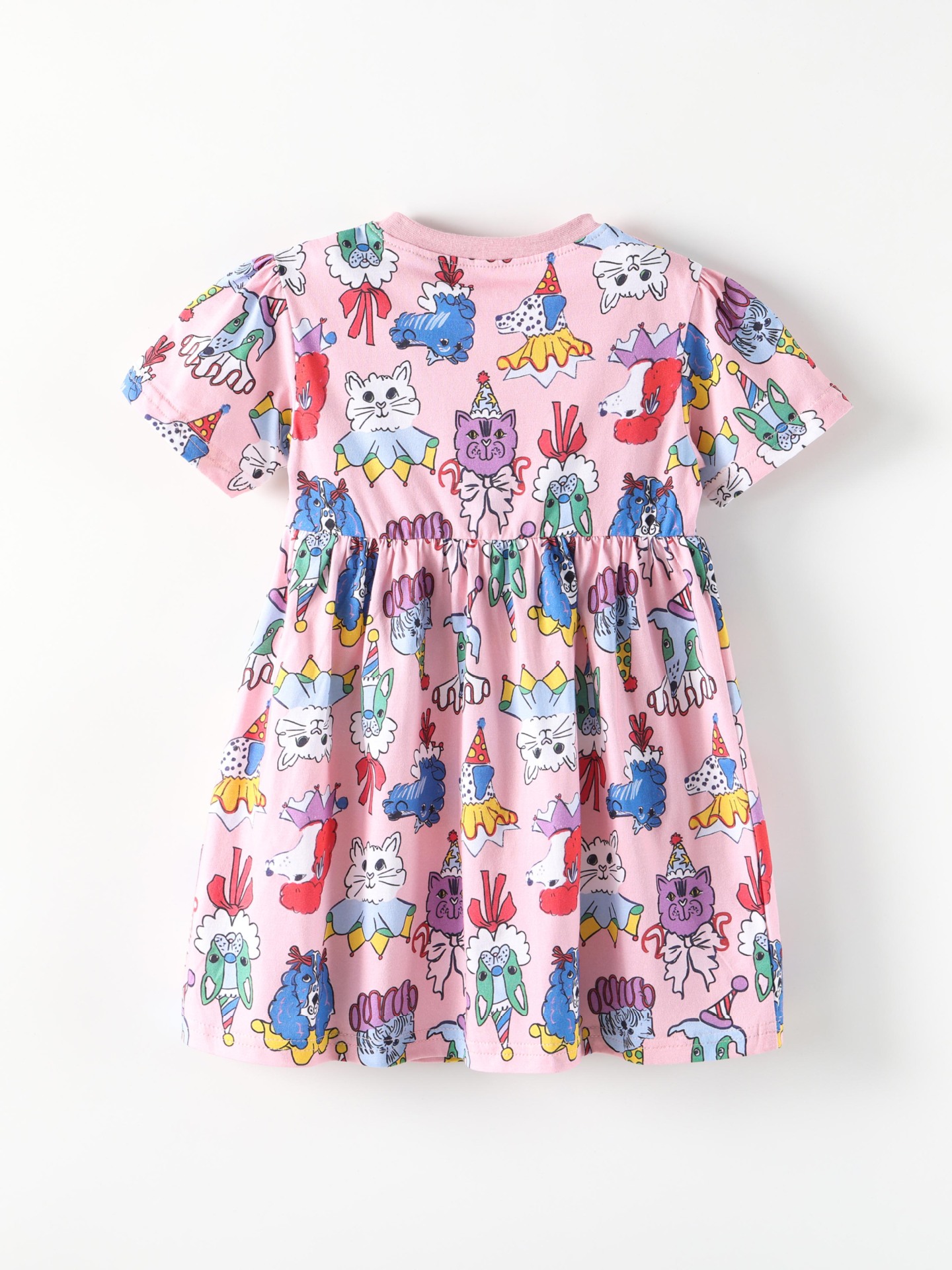 Children's Cartoon Print Short Sleeve Dress 6