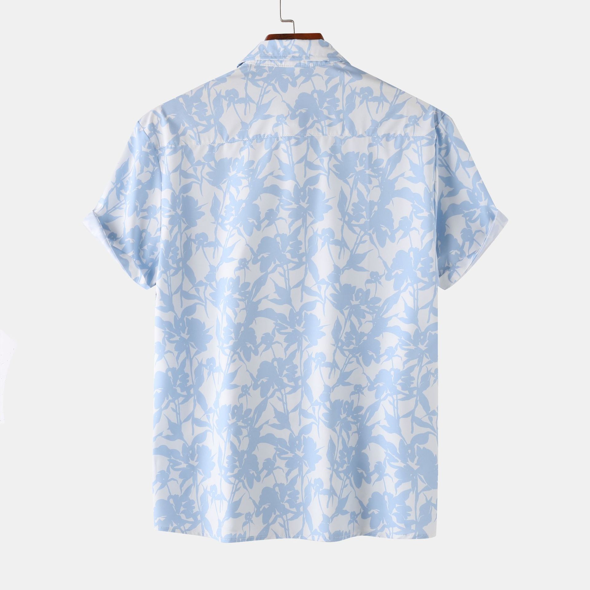 Men's Printed Short Sleeve Button-Up Shirt
