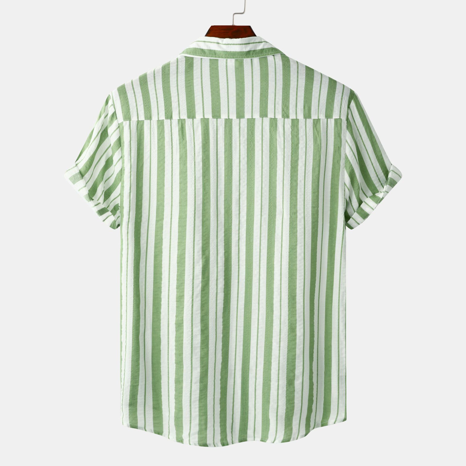 Men's Plus Size Striped Short Sleeve Shirt