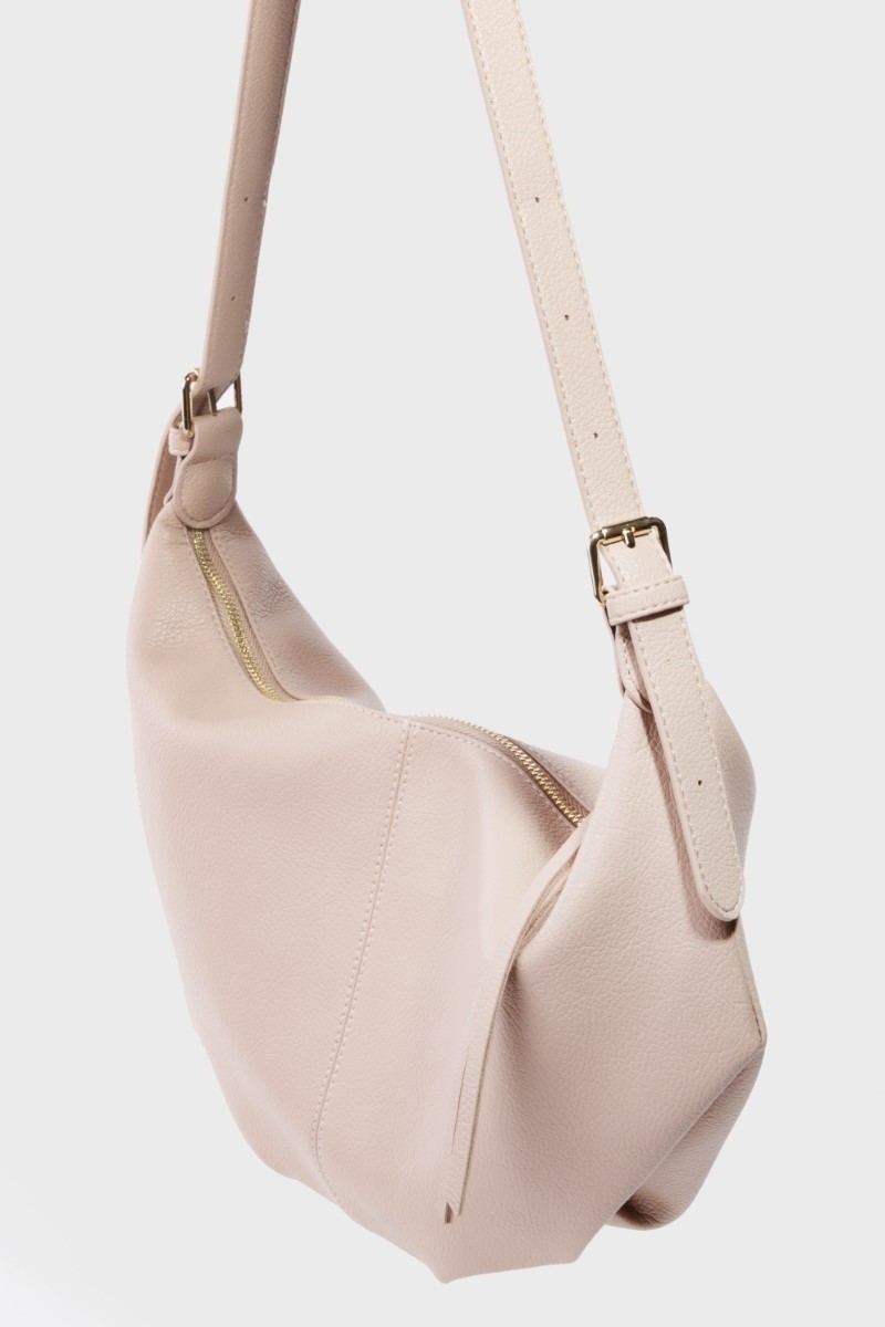 Fame Leather Semi Circle Shoulder Bag