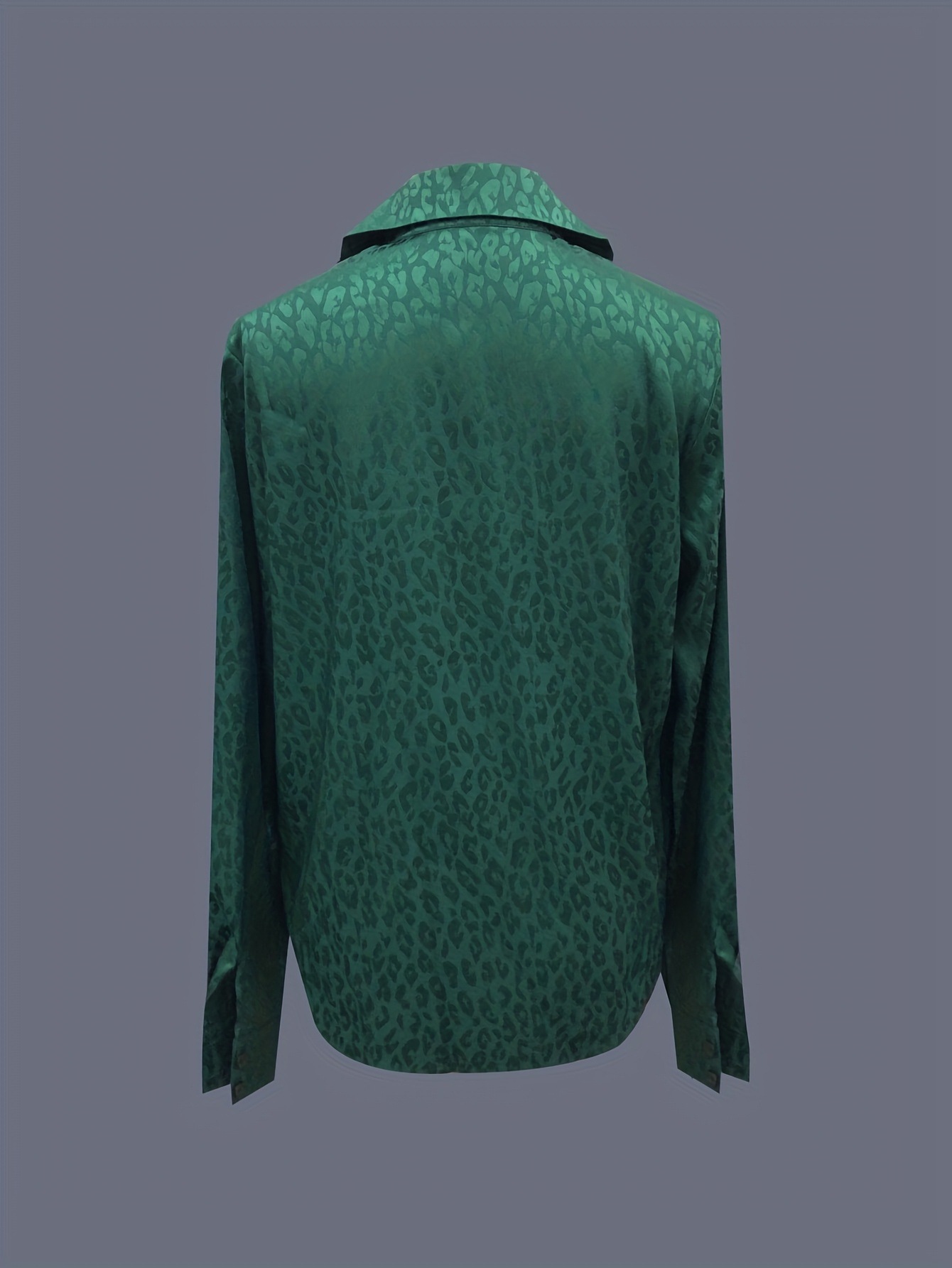 Leopard Button Up Long Sleeve Shirt