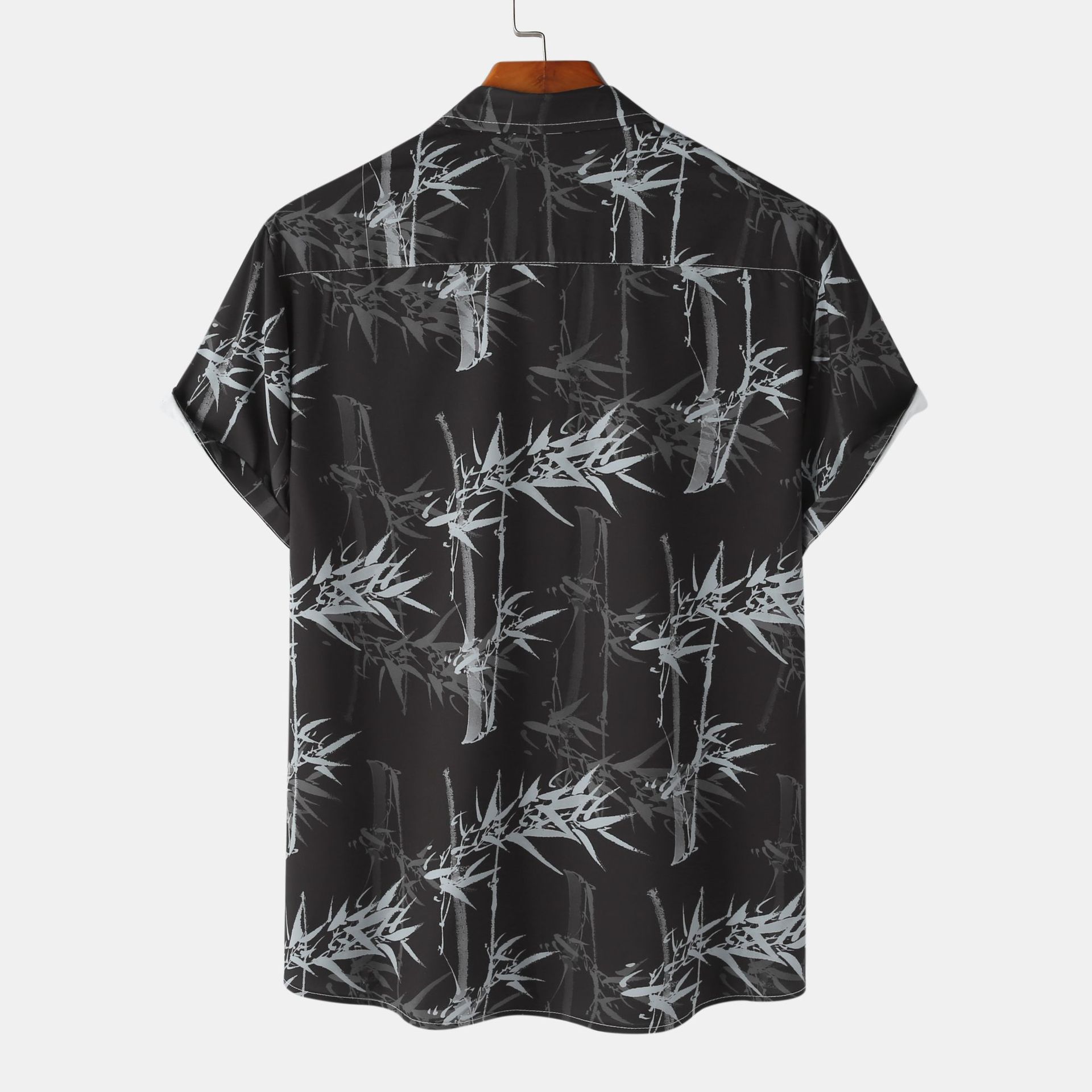 Men's Printed Short Sleeve Button-Up Shirt