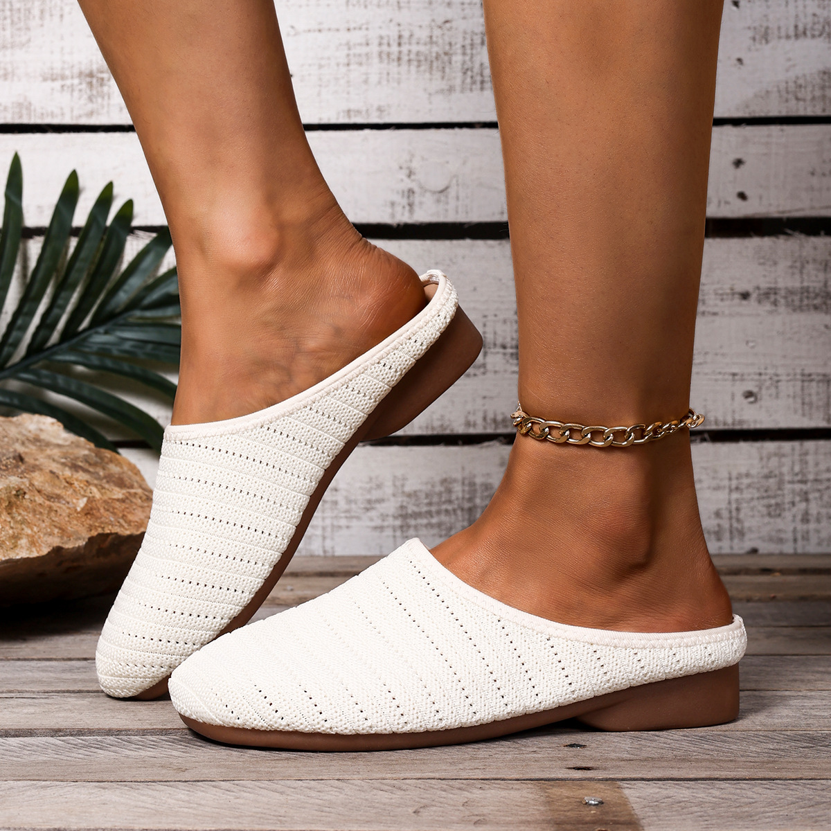 Round Toe Flat Slip-Ons