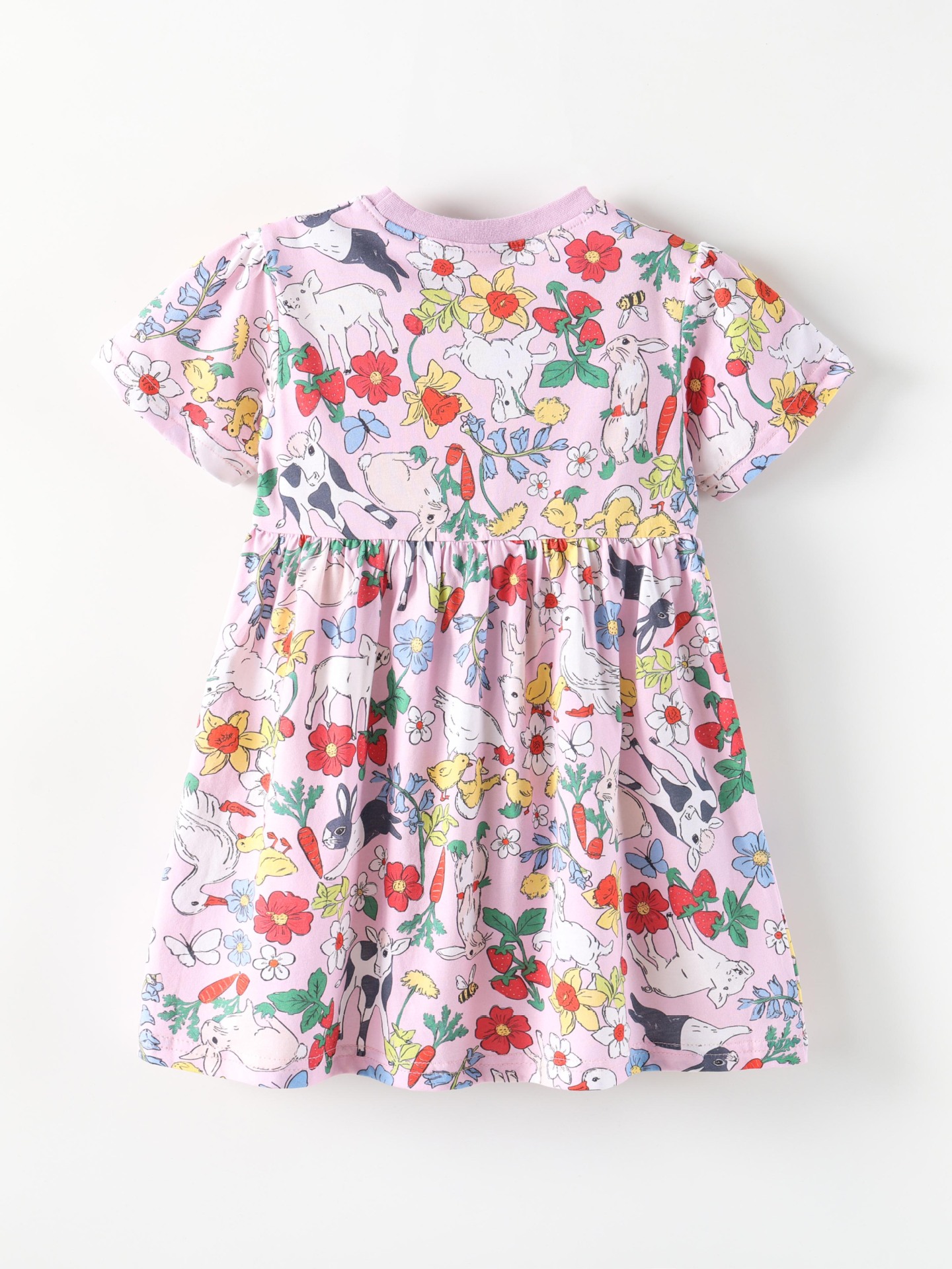 Children's Printed Round Neck Dress 5