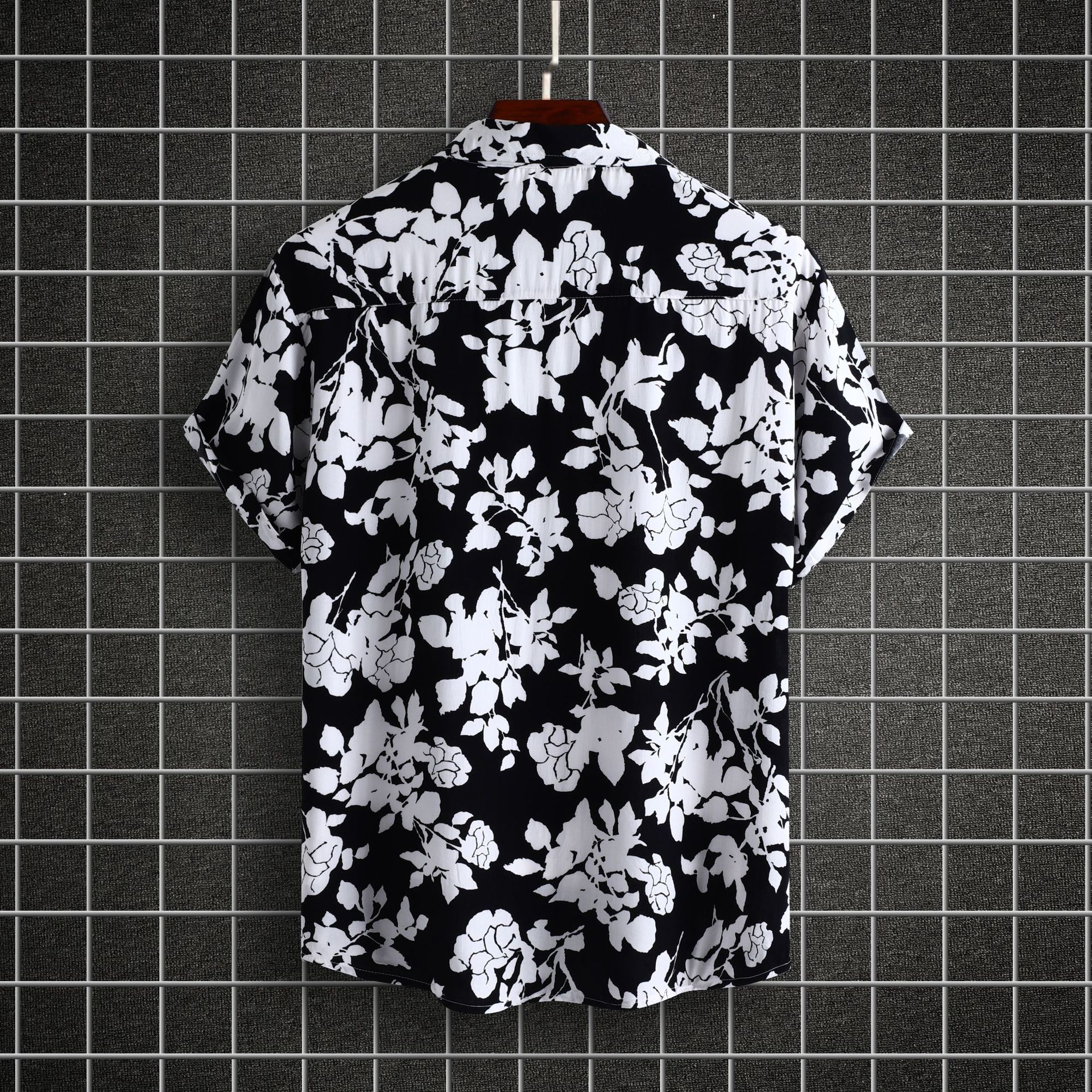 Men's Plus Size Printed Short Sleeve Casual Shirt