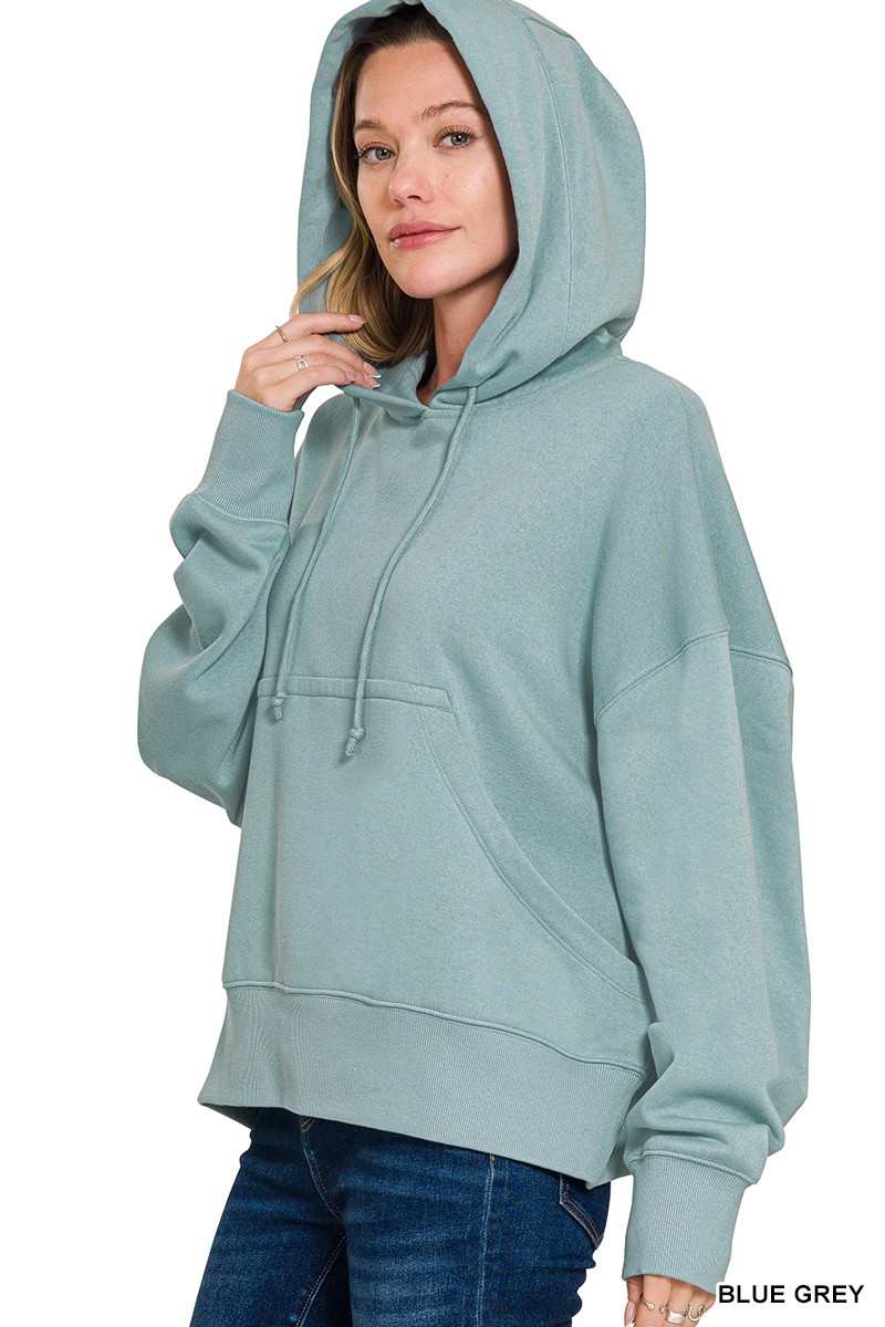 Oversized Fleece Kangaroo Pocket Hoodie