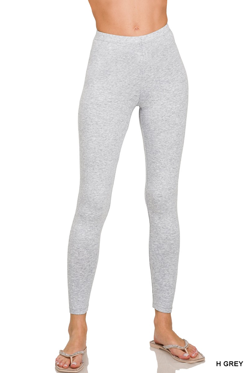 Zenana Premium Cotton Full Length Leggings