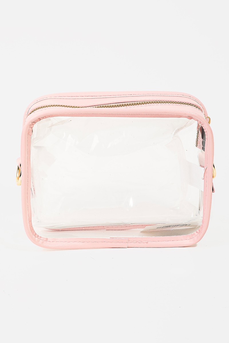 Fame PVC Clear Rectangular Crossbody Bag