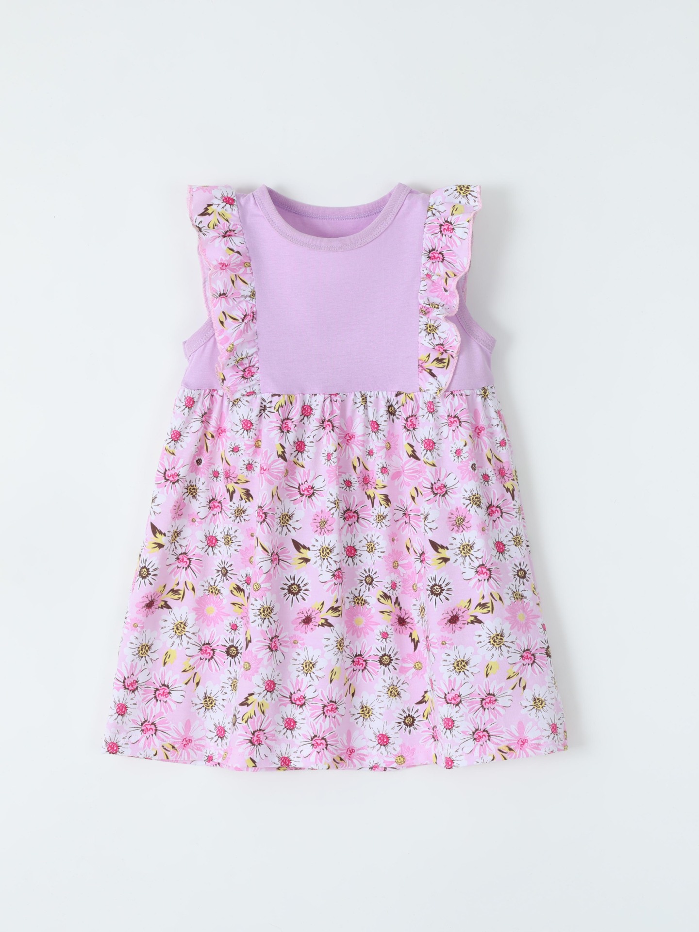 Children's Floral Ruffle Sleeve Dress 2