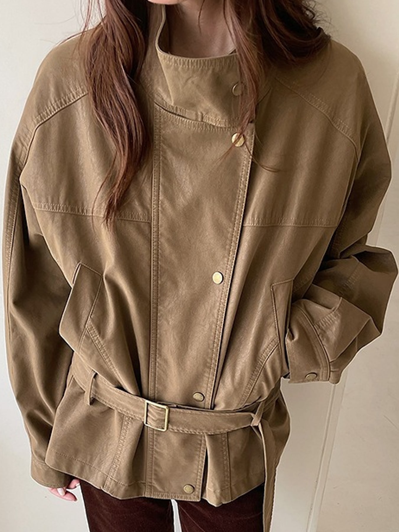 Snap Down Long Sleeve Jacket