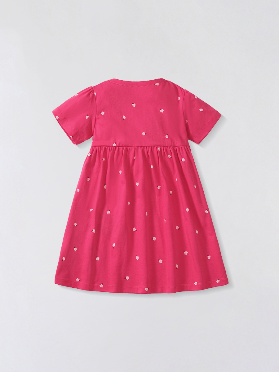 Children's Unicorn Polka Dot Round Neck Dress 5