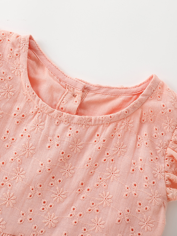 Children's Eyelet Flutter Sleeve Dress 3