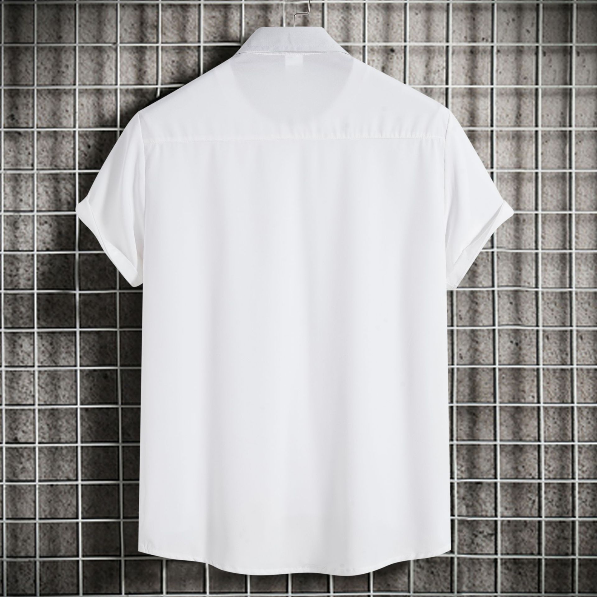 Men's Plus Size Casual Short Sleeve Button Down Shirt