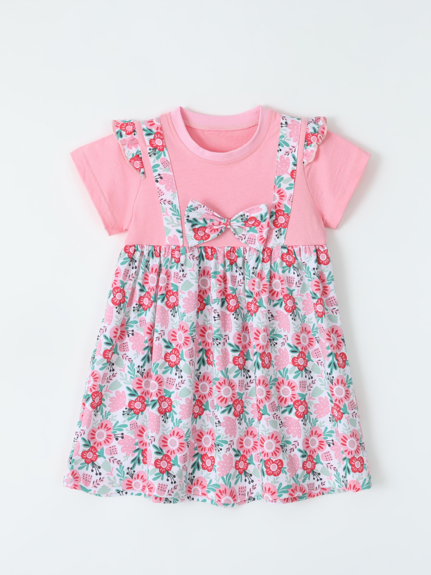 Children's Floral Print Bow Detail Dress 2