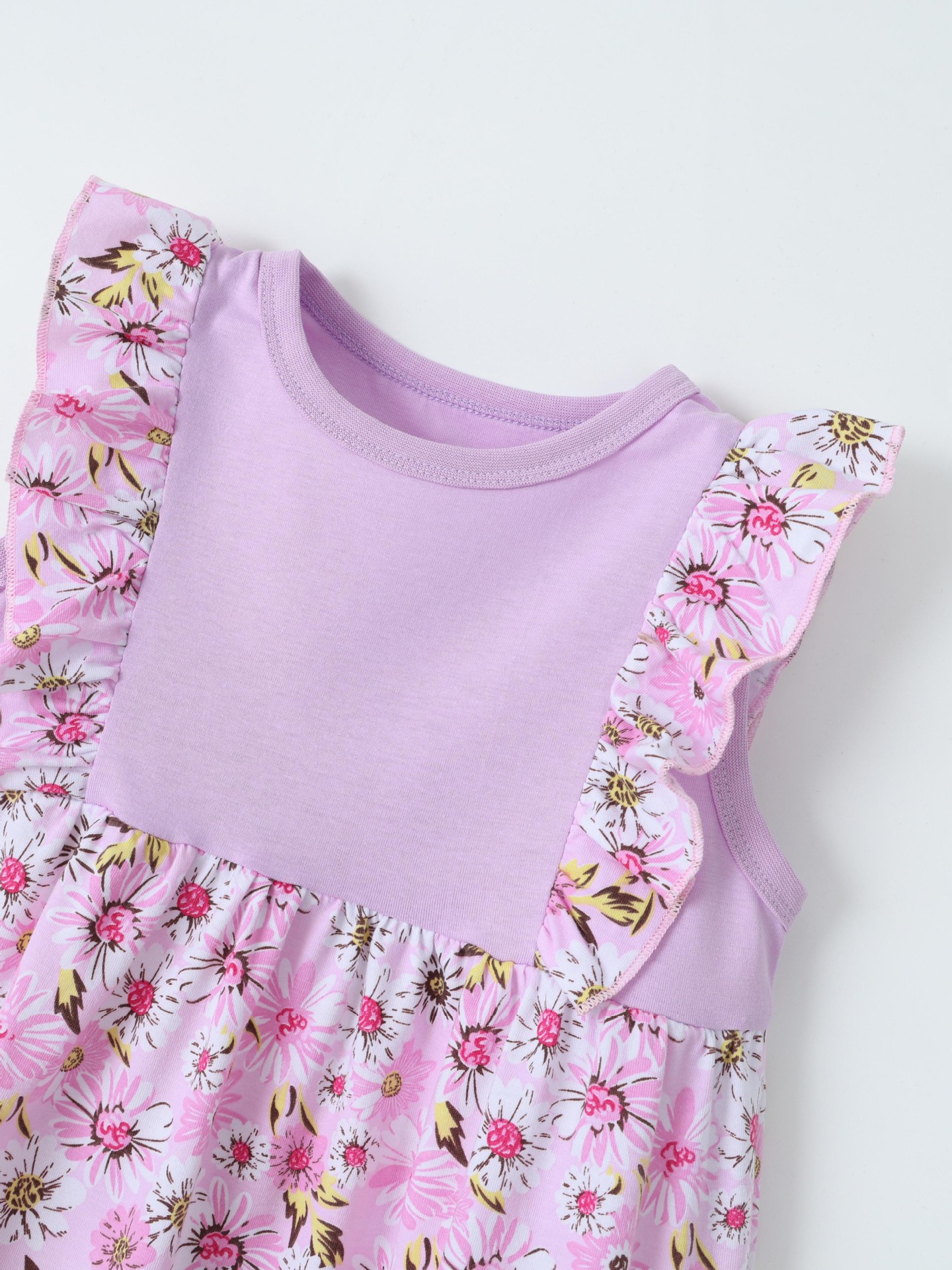 Children's Floral Ruffle Sleeve Dress 3