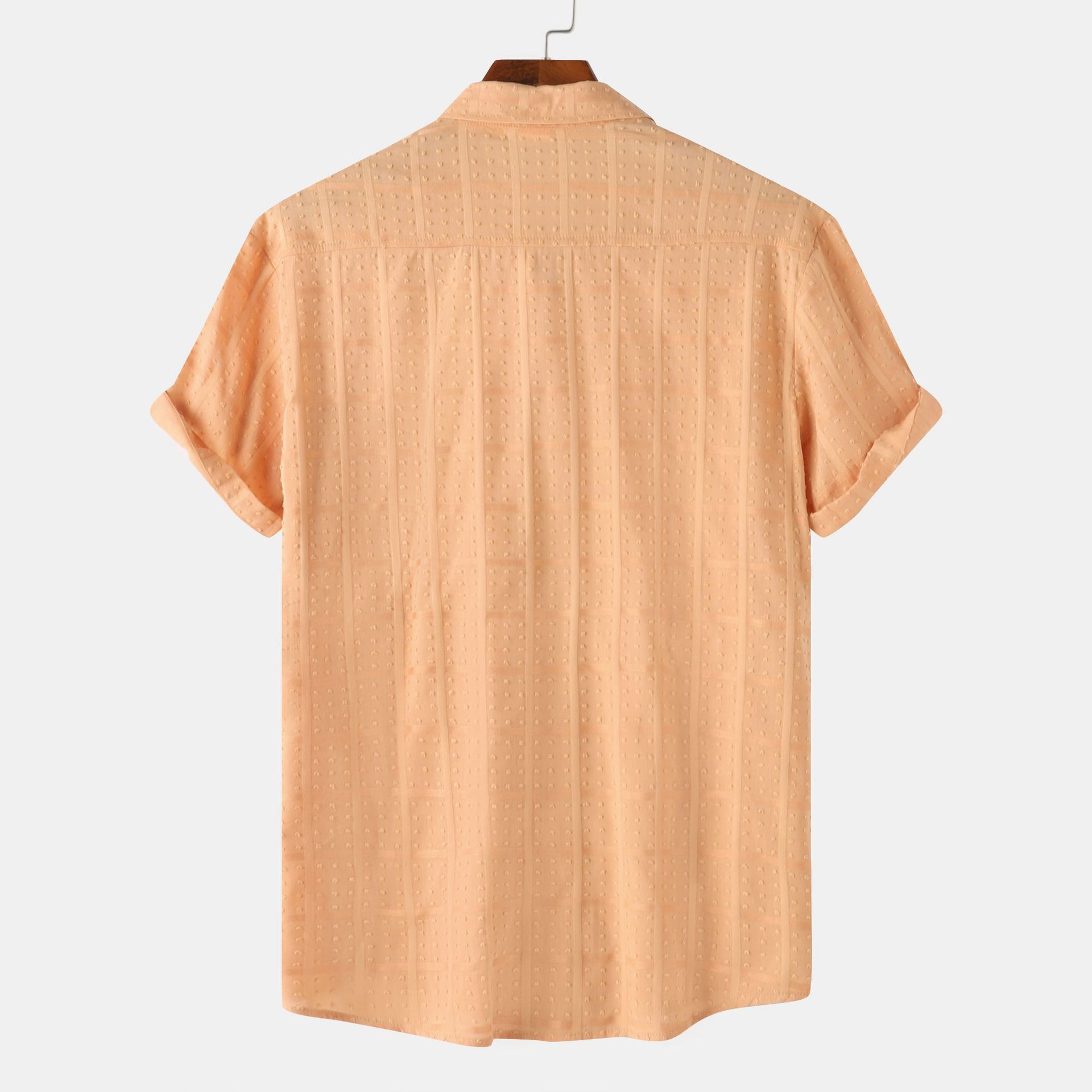 Men's Casual Short Sleeve Button Down Shirt