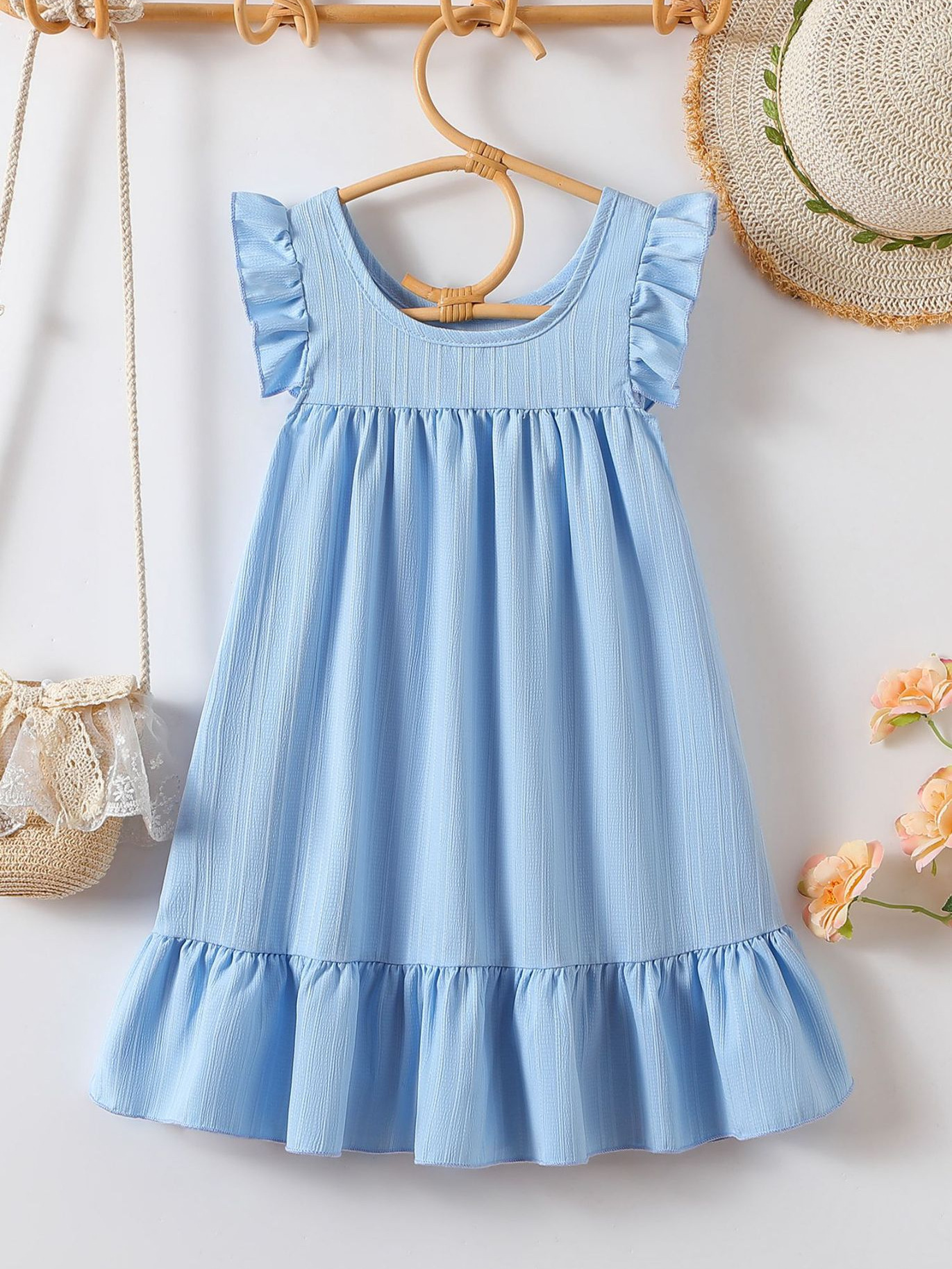 Children's Embroidered Ruffled Hem Dress 6
