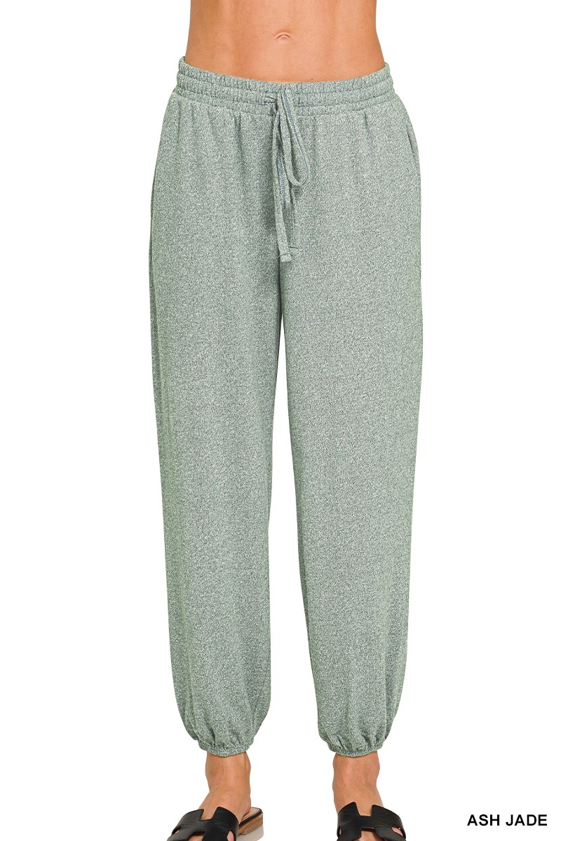 Zenana Soft Melange Hacci Jogger