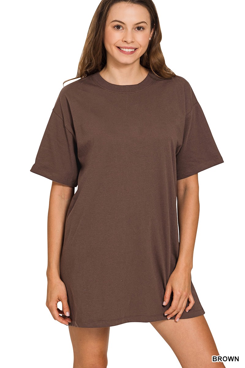 Zenana Short Sleeve Mini Tee Dress
