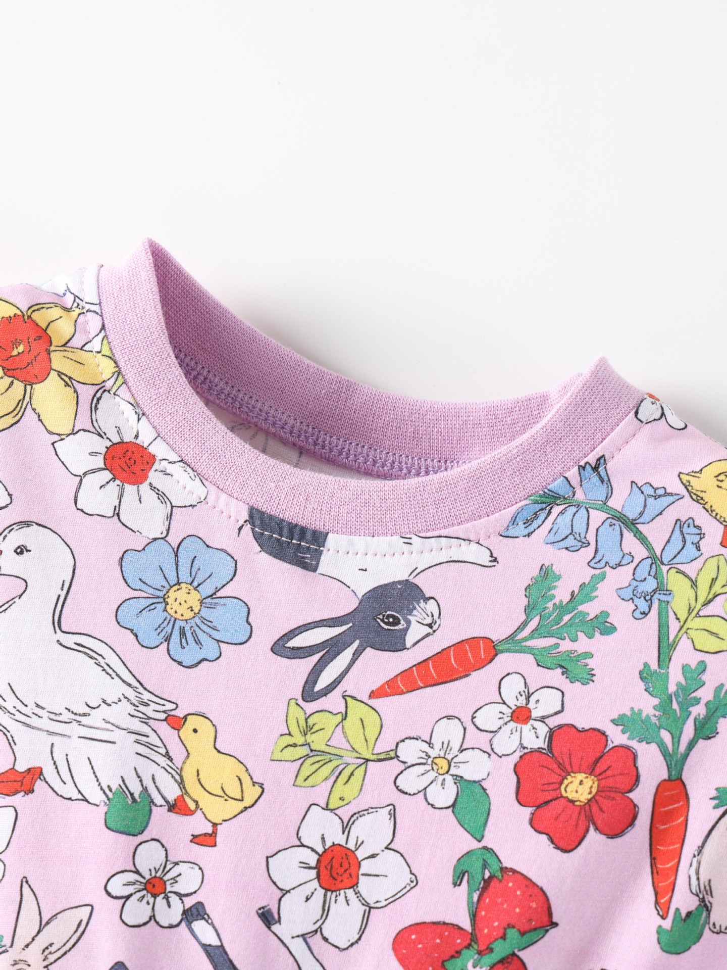 Children's Printed Round Neck Dress 3