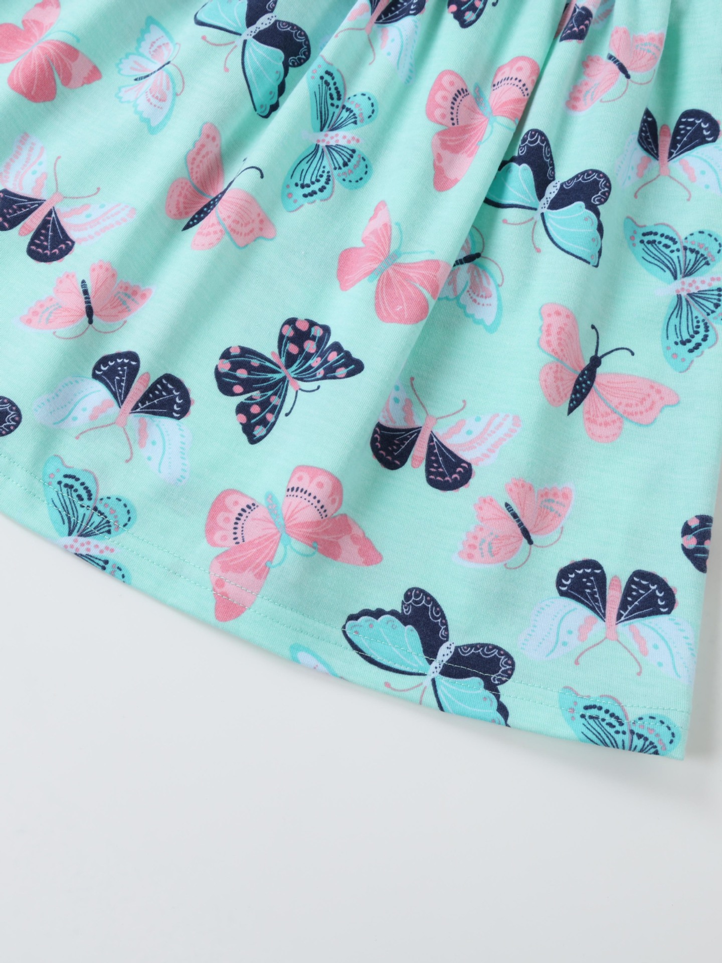 Children's Butterfly Print Ruffle Sleeve Dress 7