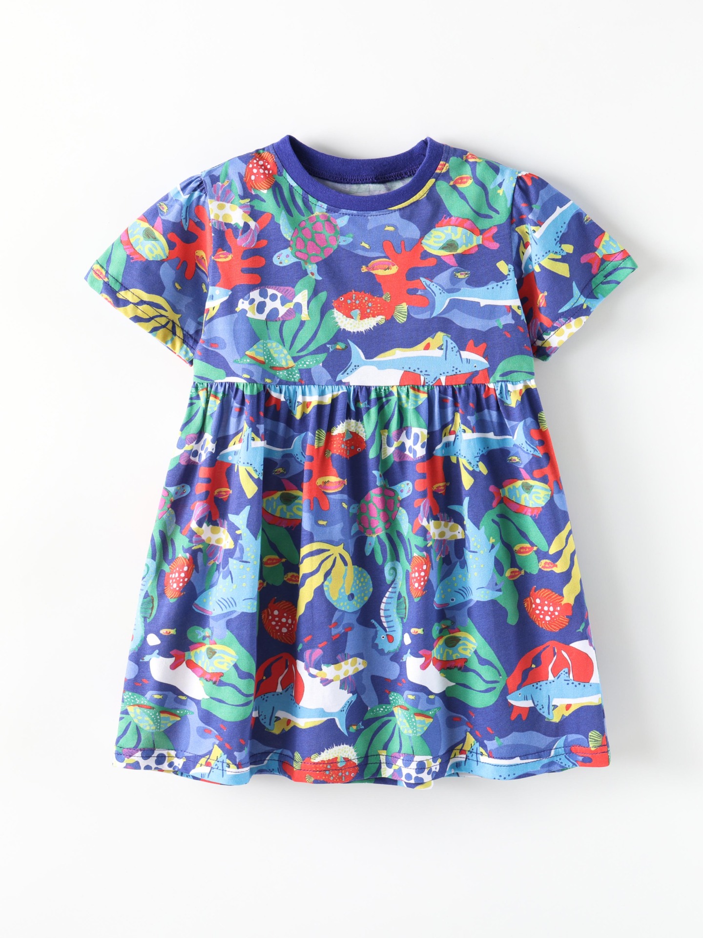 Children's Marine Life Print A-Line Dress 2