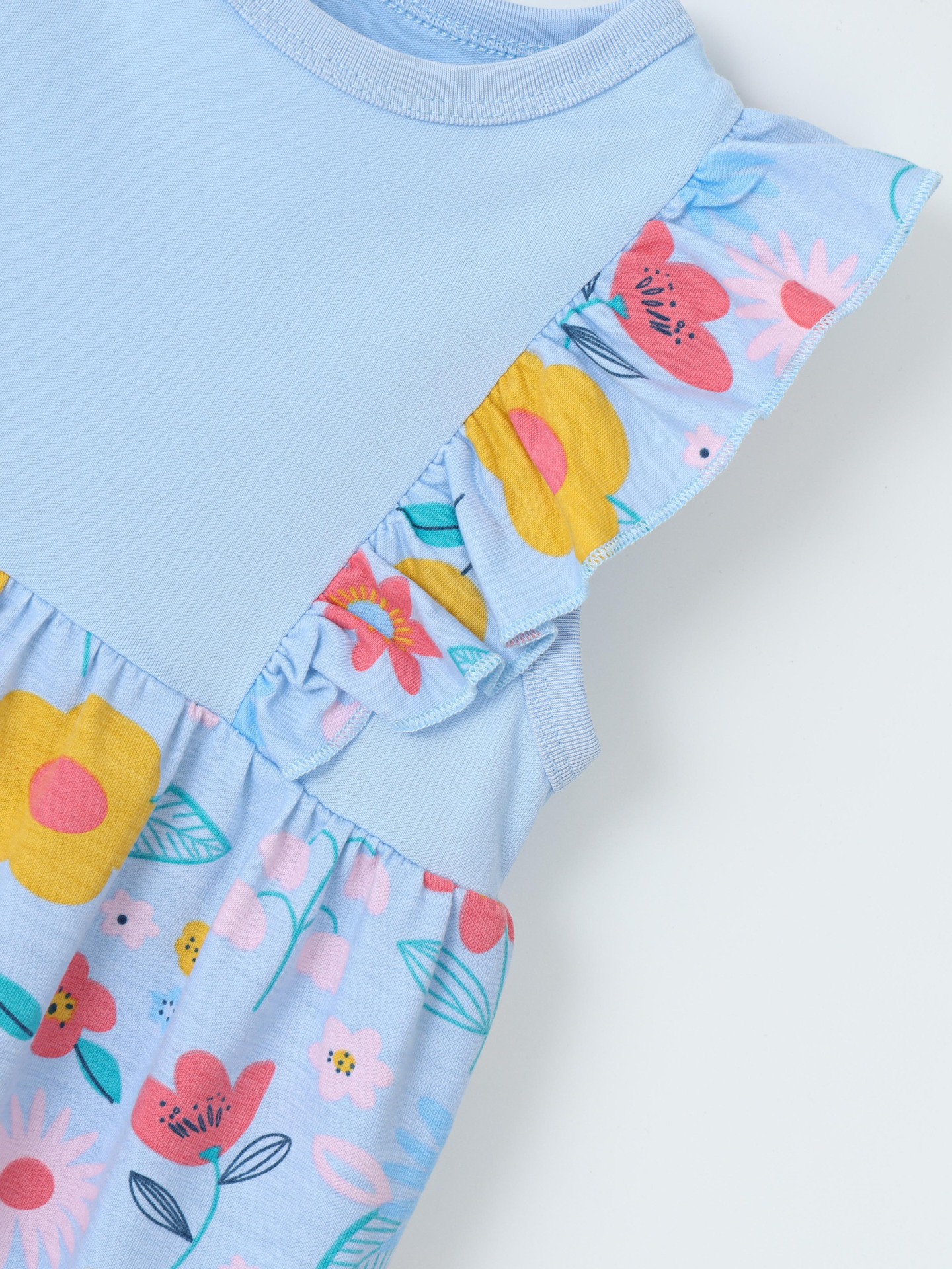 Children's Ruffled Floral Print Dress 3
