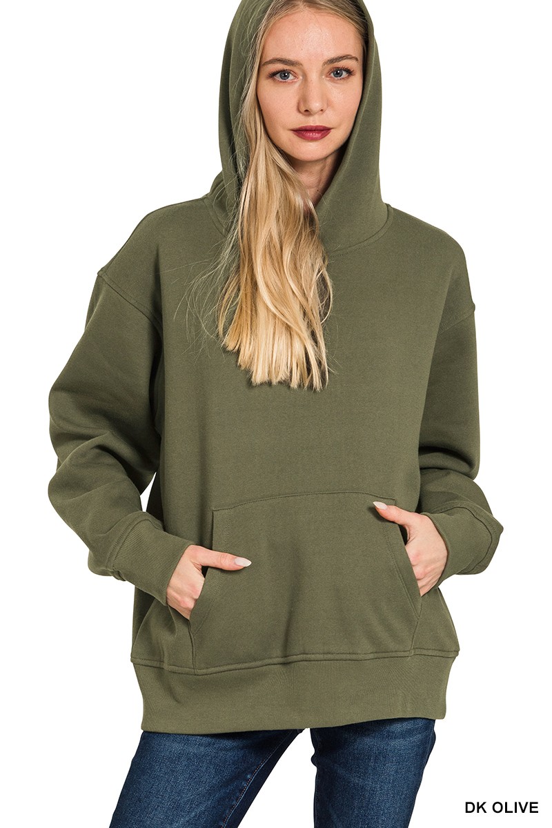 Fleece Kangaroo Pocket Hoodie