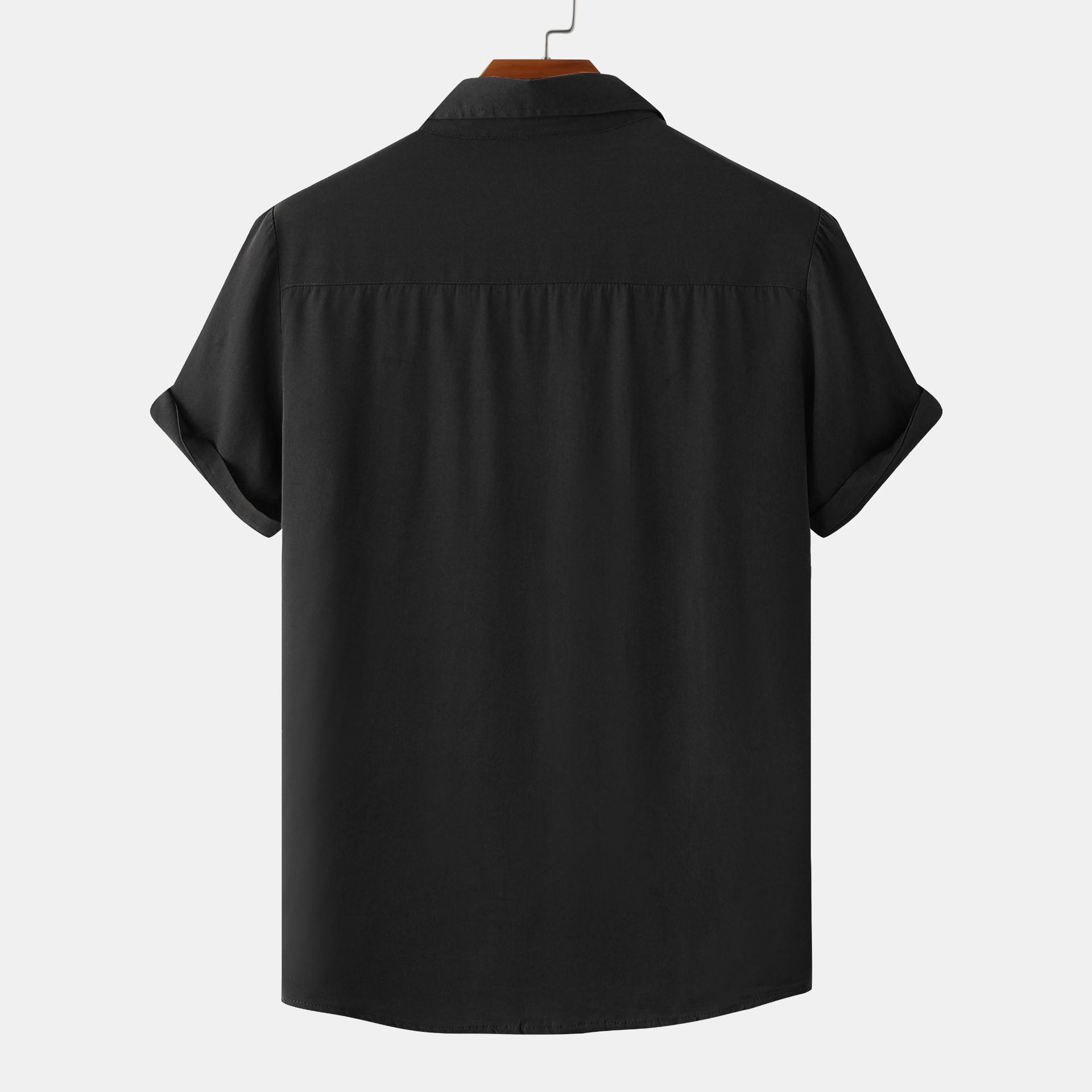 Men's Plus Size Casual Short Sleeve Button Down Shirt