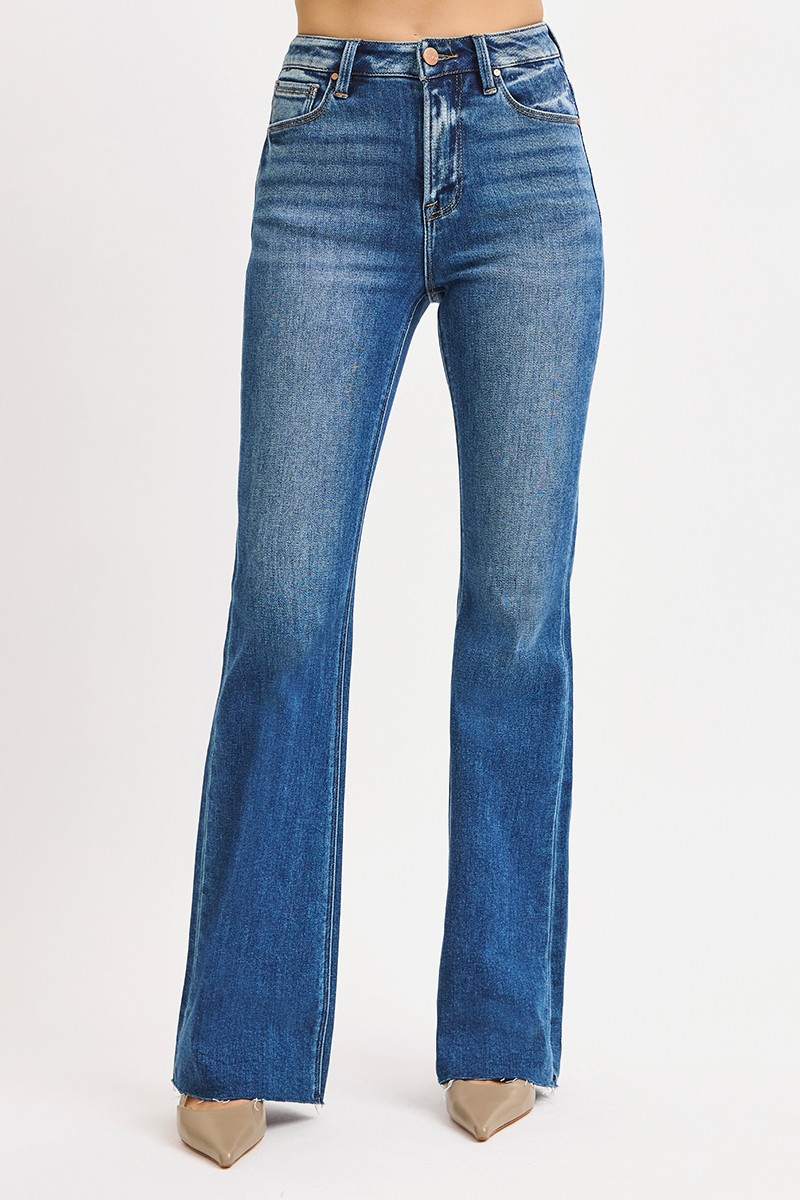 Risen High Rise Flare Jeans