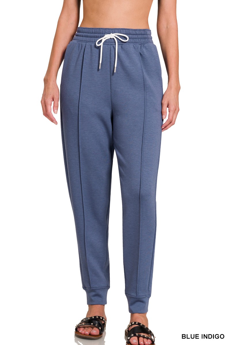 Zenana Drawstring Scuba Sweatpants with Pockets