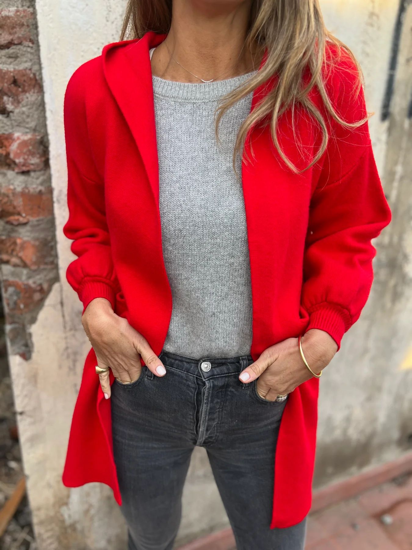 Full Size Open Front Drop Shoulder Hooded Cardigan Plus Size