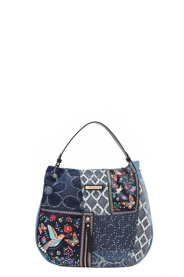 Bosque De Amor Denim Hobo Bag