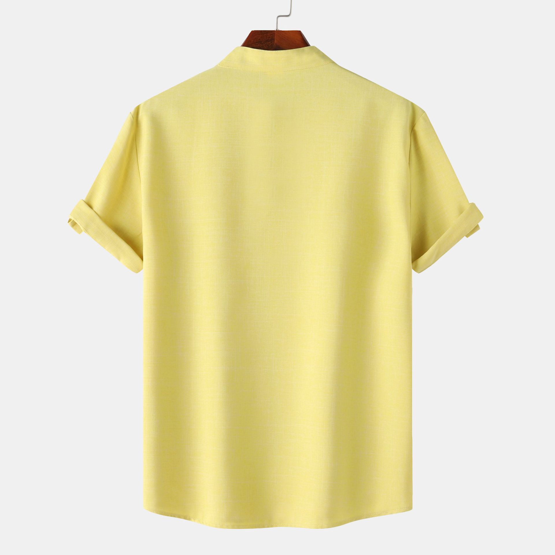 Men's Button Detail Short Sleeve Blouse