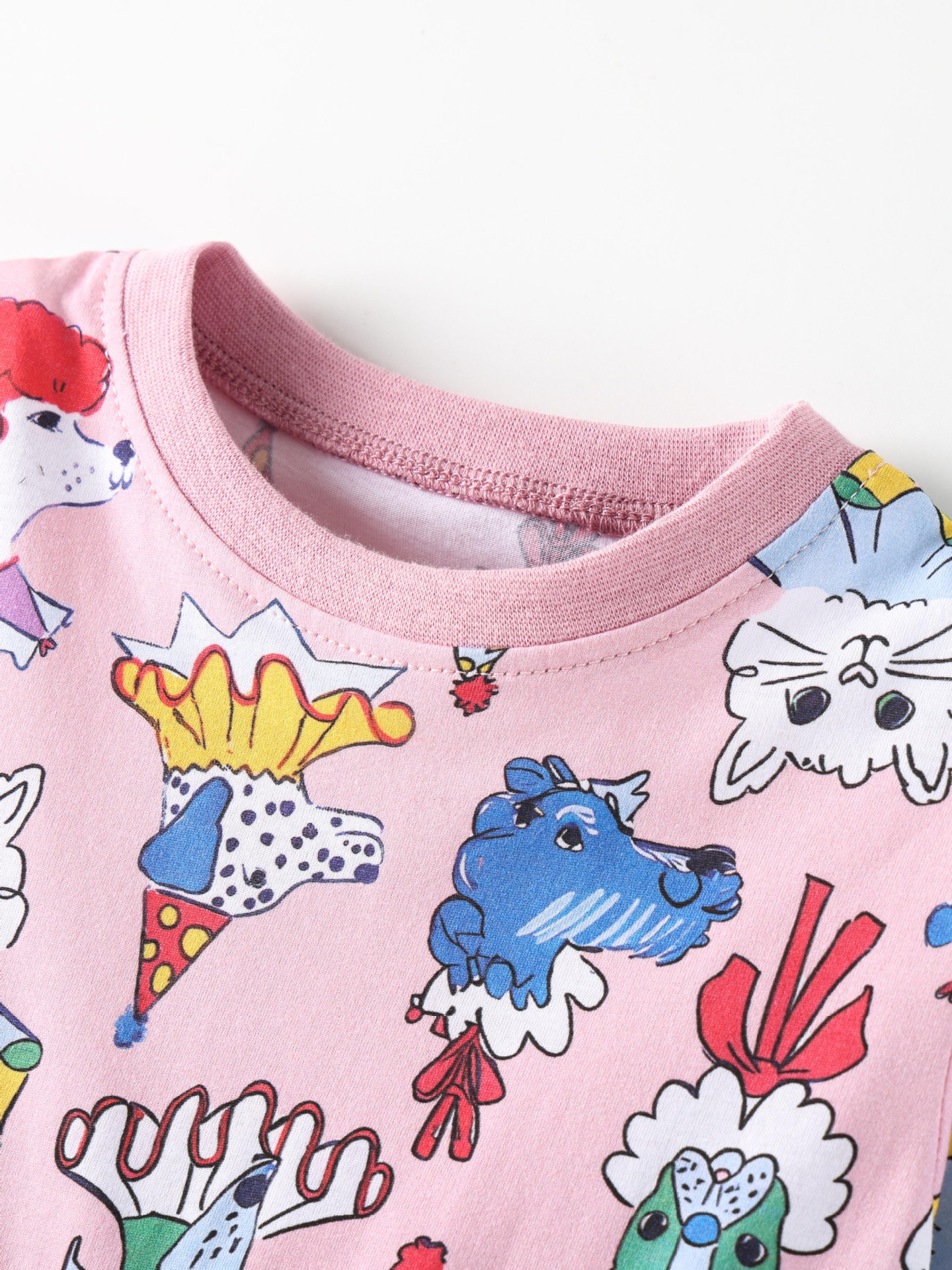 Children's Cartoon Print Short Sleeve Dress 3