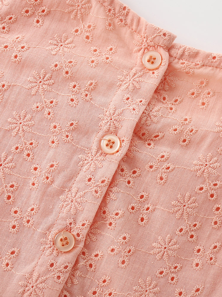 Children's Eyelet Flutter Sleeve Dress 4